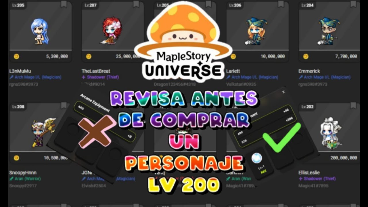 🔍Cómo revisar si un personaje de alto nivel tiene la 5th Job desbloqueada antes de comprarlo 🍁⚠️