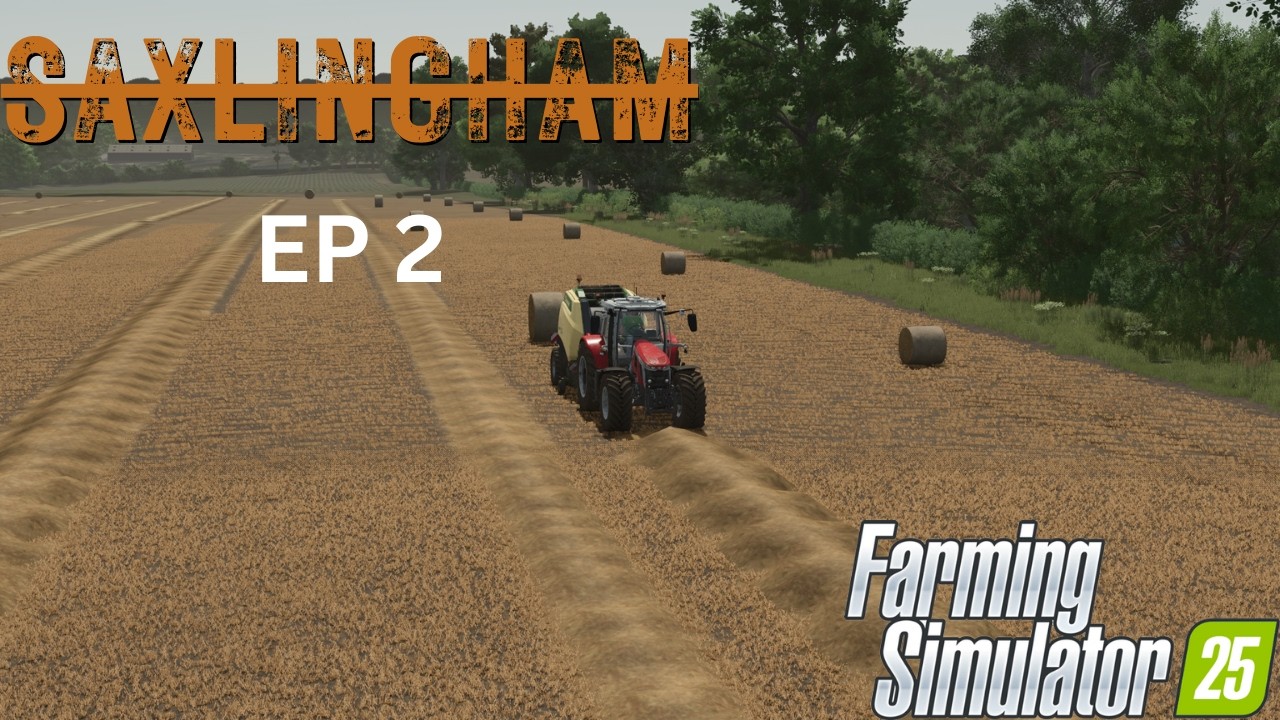 FS25/ Saxlingham Ep 2/ Timelapse Series: Harvesting Canola and bailing straw