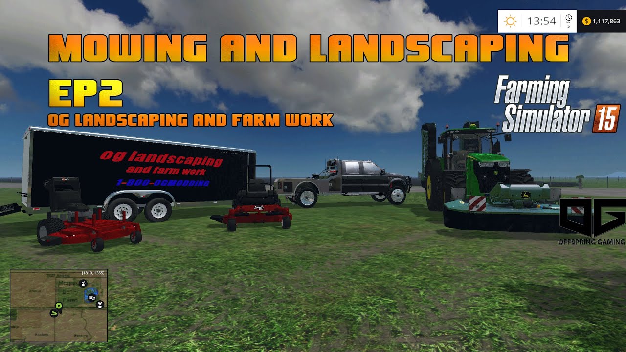Farming Simulator 2015- Mowing and Landscaping EP02