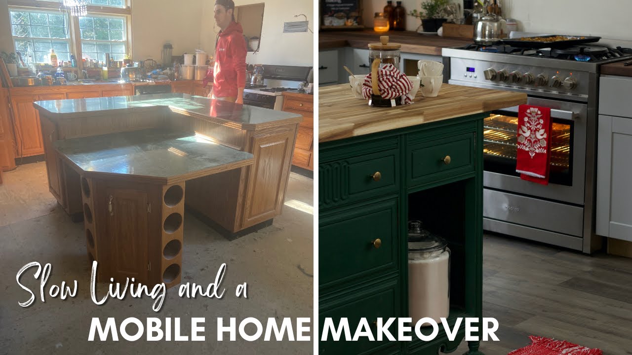 Double Wide Mobile Home Kitchen REMODEL | Slow Living Winter Days 🕯