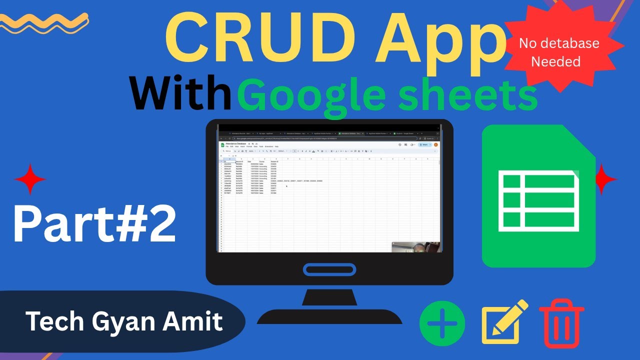 Create crud project with Google sheet || Login page + google sheets dynamic web app