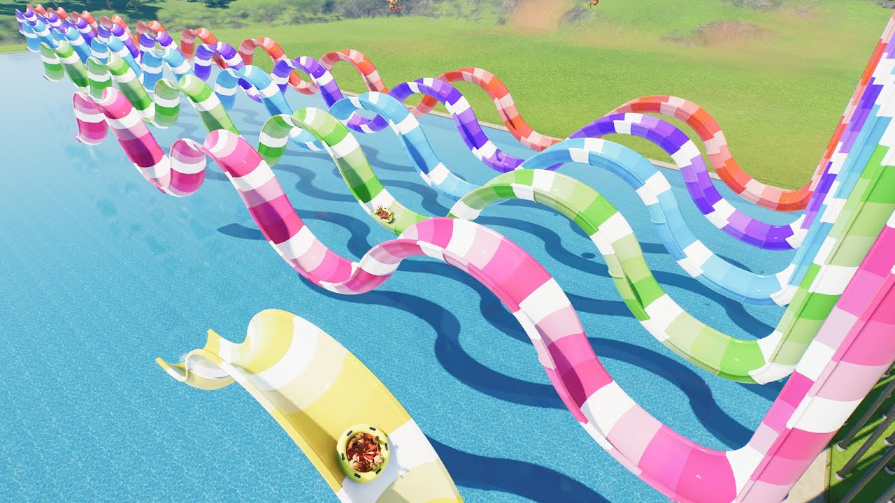Short Vs Long Ripple Raft Flume - Planet Coaster 2