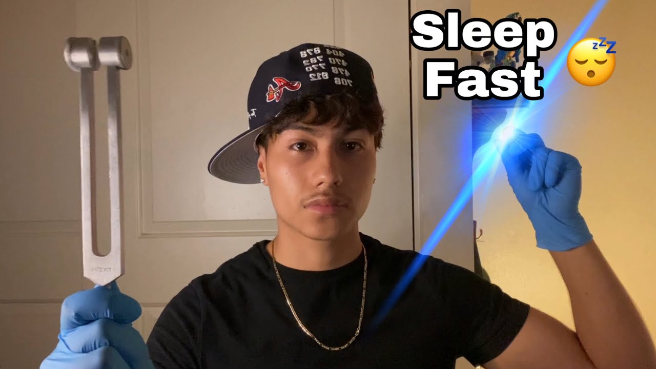 ASMR the FASTEST and Aggressive Nurse Exam 🩺 for Sleep 😴 Ear, Eye Cranial Nerve Exam