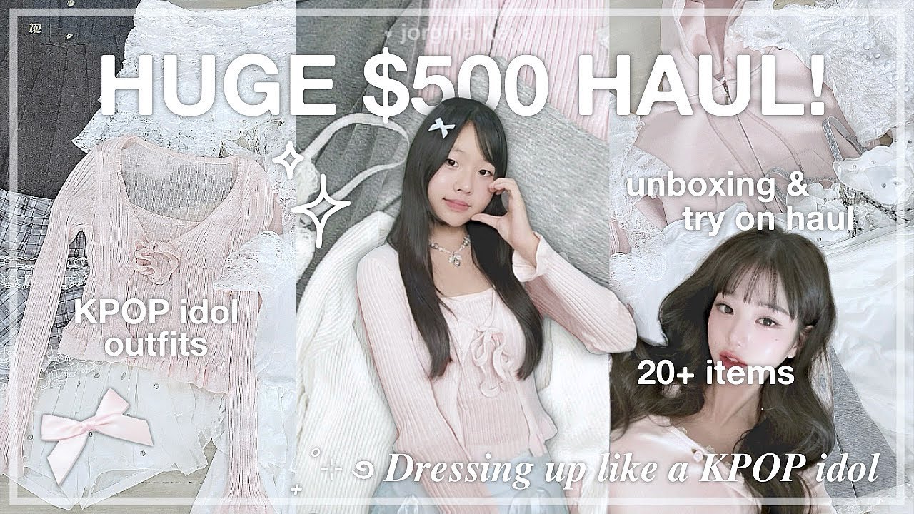 $500 HUGE KPOP fashion try-on haul! 🎀⋆.˚꩜⋆ (20 items) | ft. Fashion Chingu | jorginakei