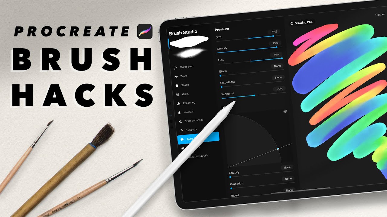 Настройки кисти Procreate для изменения! | Brush Studio ОБЪЯСНЕНЫ ++ Советы по созданию кистей Pr...
