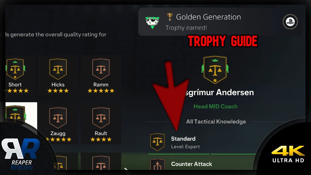 Golden Generation Trophy Guide [4K] | EA Sports FC 24 Manager Career Mode