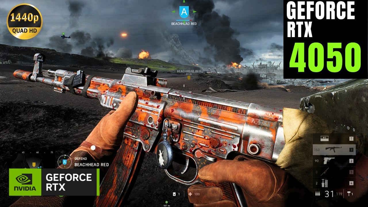 Battlefield V / RTX 4050 / 6GB / High settings Gameplay { Heavy Battle against Japenese }
