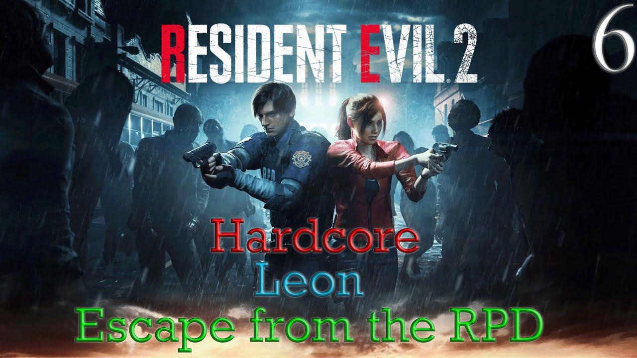 Resident Evil 2 (2019) - Хардкорный уровень сложности - Леон - Эпизод 6: Побег из полицейского уч...