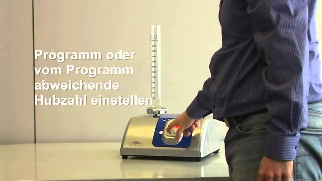 Stampfvolumeter Typ STAV II Bedienung, Engelsmann