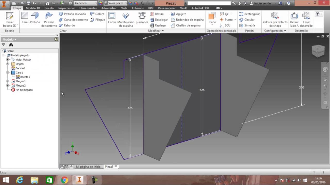 ✅autodesk inventor tutorial chapa metalica #4 [FACIL] 2019 👍👍