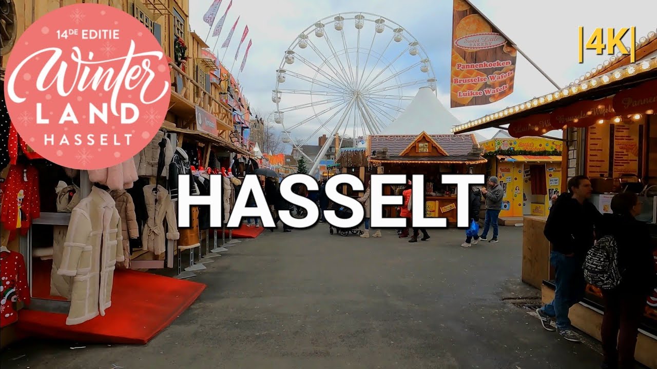City walk in Hasselt and Winterland 2022❄️🇧🇪 |4K|