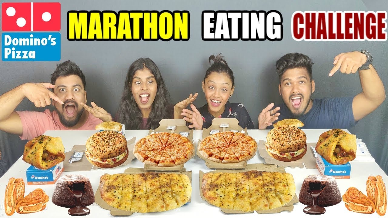 DOMINOS MARATHON EATING CHALLENGE |DOMINOS PARTNER VS PARTNER CHALLENGE|Food Challenge India(Ep-126)