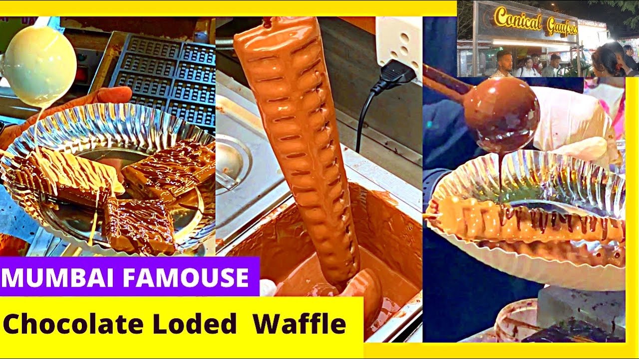 Mumbai Famous😍Chocolate Loaded Waffle,Cheapest,Super Delicious Chocolate Waffle,Mumbai Street Food