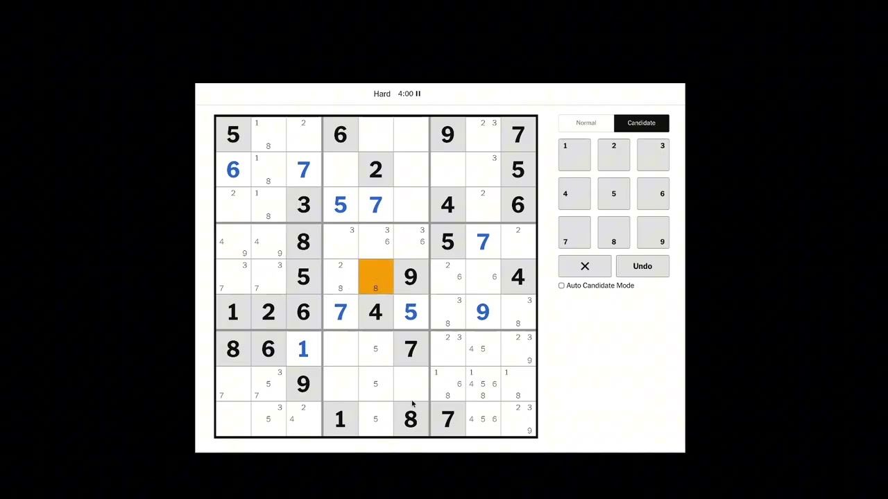 The New York Times Hard Sudoku - February 24th  2026 (Solution/Walkthrough)