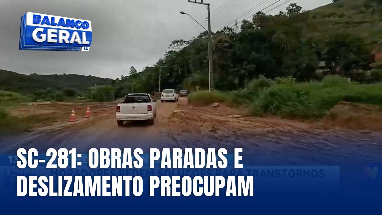 Moradores cobram avanço nas obras da SC-281 em Angelina