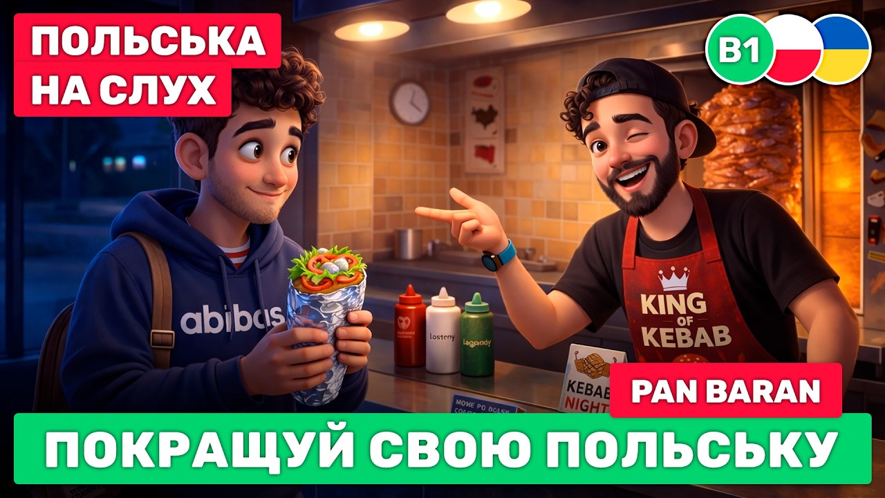 Вивчай польську ЛЕГКО і ЕФЕКТИВНО // Шкидко покращуй вимову та аудіювання // 🌯 Pan baran (B1)