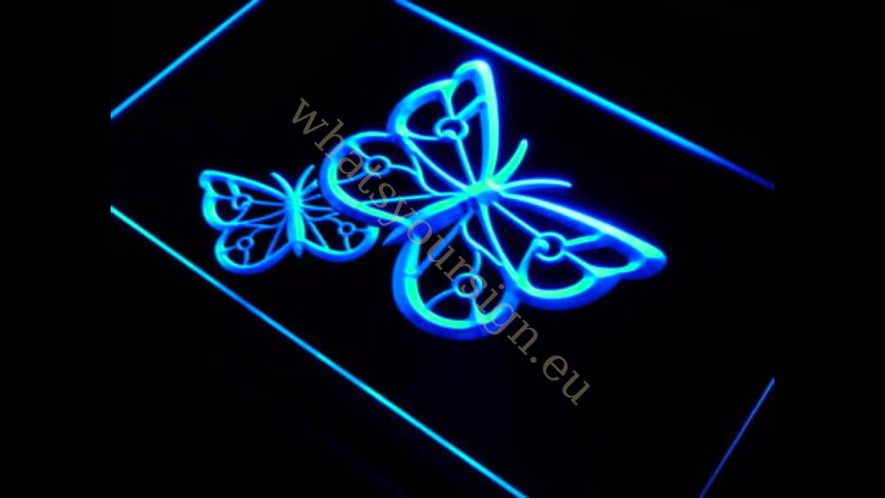 Butterflies - LED neon light sign display