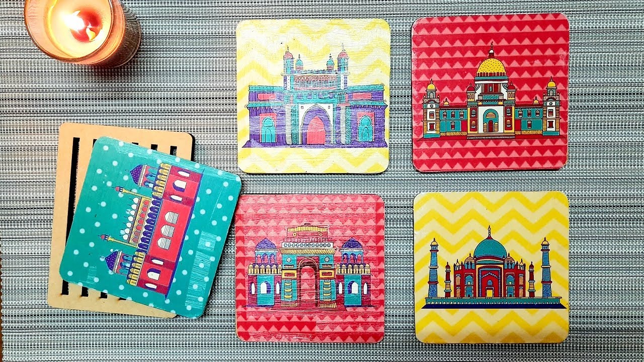 DIY Decoupage Coasters | Decoupage Tips and Tricks | Easy Coaster Ideas | Decoupage with Mod Podge