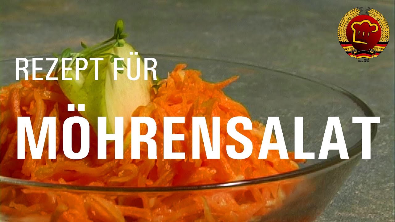 Omas einfaches und schnelles M&ouml;hrensalat Rezept mit Apfel aus der DDR