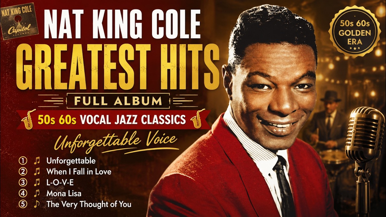 Nat King Cole Greatest Hits Full Album️🎷50s 60s Vocal Jazz Classics️🎷Unforgettable Voice