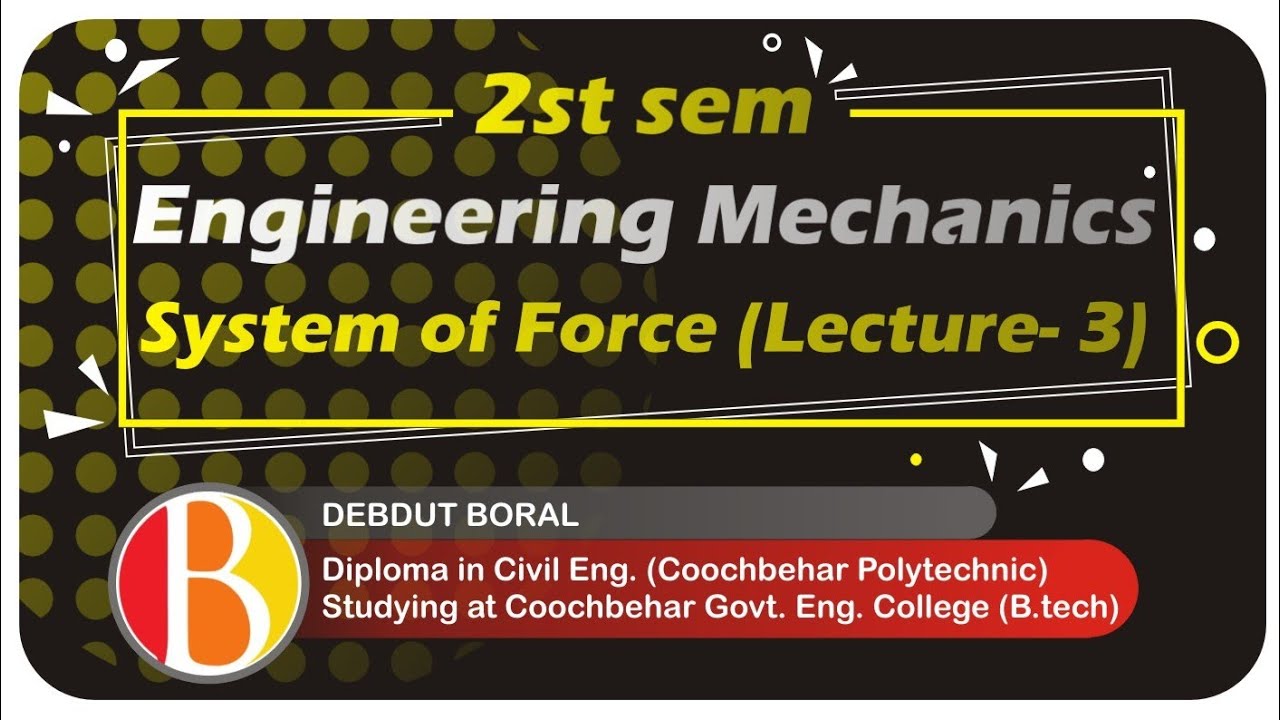 Engineering Mechanics - System of Force (Lecture-3)#jelet #civil #mechanical #mechanics