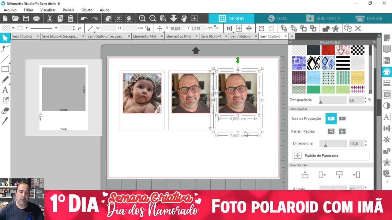 Semana Criativa - Dia dos Namorados - Aula: Foto Polaroid + imã