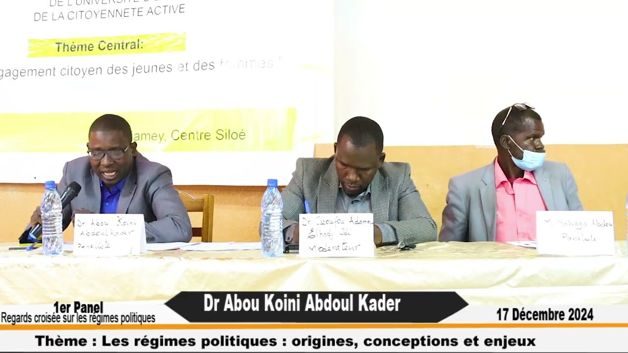 Regards croisé sur les régimes politiques : Dr A koini Abdoul kader #université d'été#MOJEDEC #IDDH 