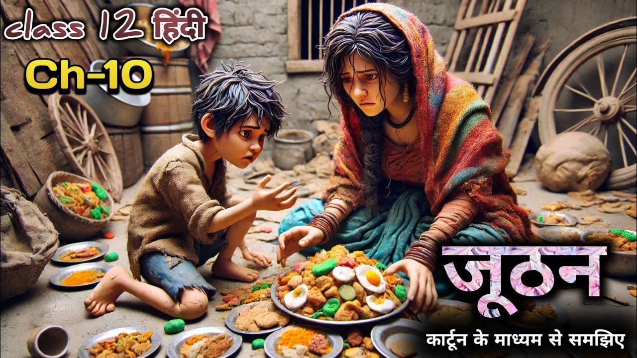 Animation | juthan by omprakash Valmiki| bihar board class 12 hindi chapter 10 explanation | जूठन