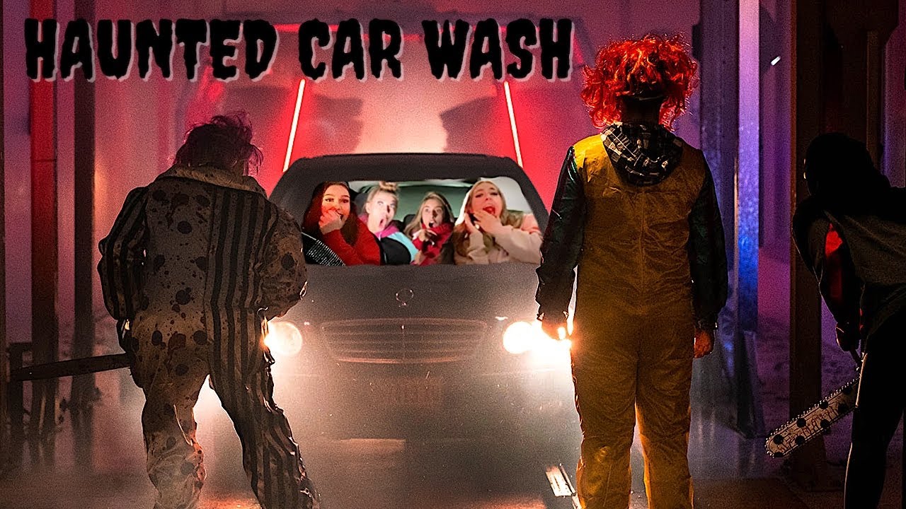 WE WENT THROUGH A HAUNTED CAR WASH... 😱🤡🧟‍♂️