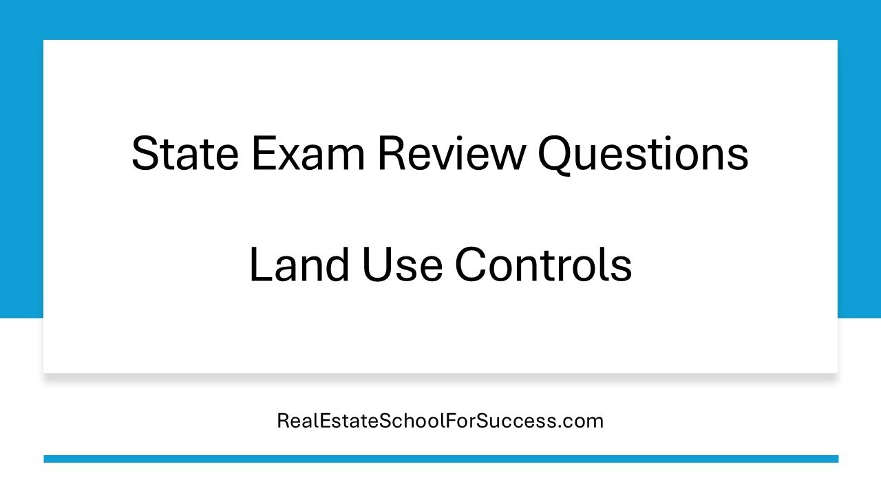Land Use Controls Review Questions