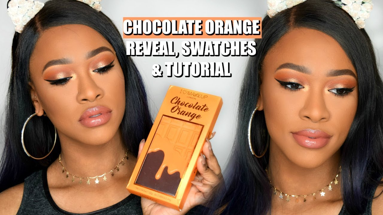CHOCOLATE ORANGE PALETTE! | MAKEUP REVOLUTION I HEART MAKEUP