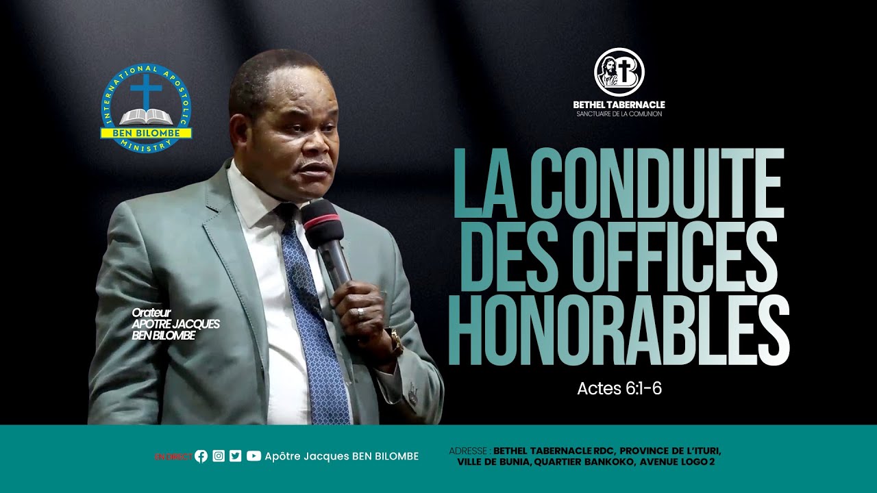 LA CONDUITE DES OFFICES HONORABLES  DU 21 JANVIER 2026