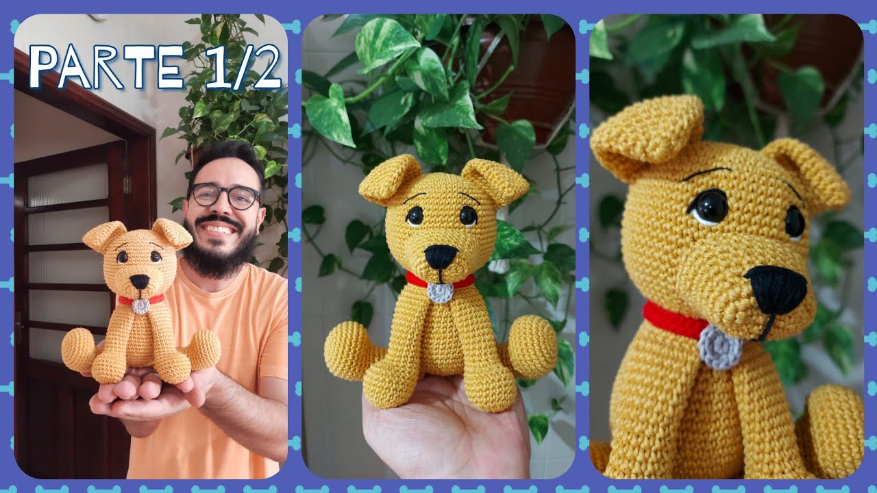 Cachorro Amigurumi Passo A Passo - Paçoca O Vira Lata Caramelo - Bichinhos Do Ti 3 ( Parte 1/2 )