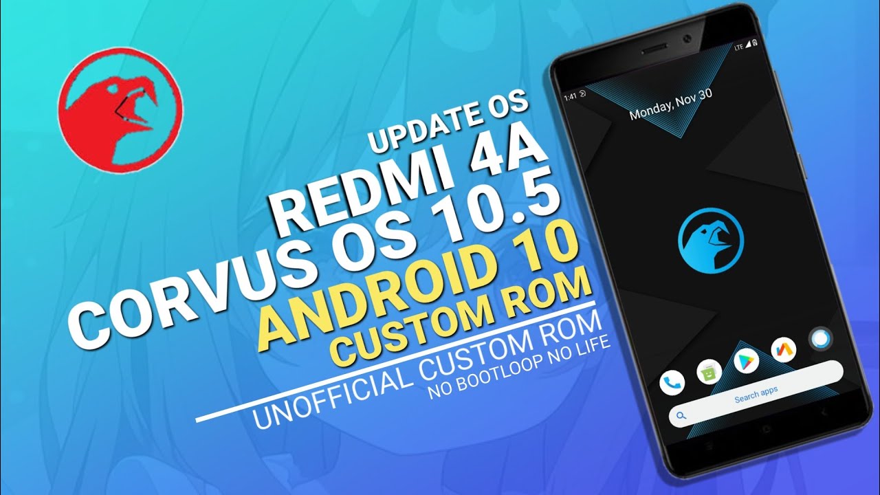 Custom ROM Redmi 4A Corvus OS Android 10 | Update Redmi 4A OS to Android 10