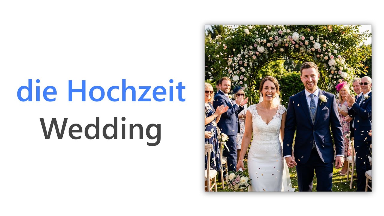 53 German Words for Wedding | A2 German Vocabulary | Wortschatz Hochzeit