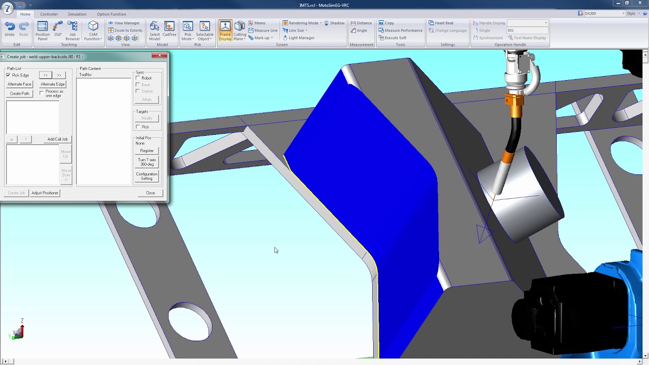 MotoSim Cam Path Welding