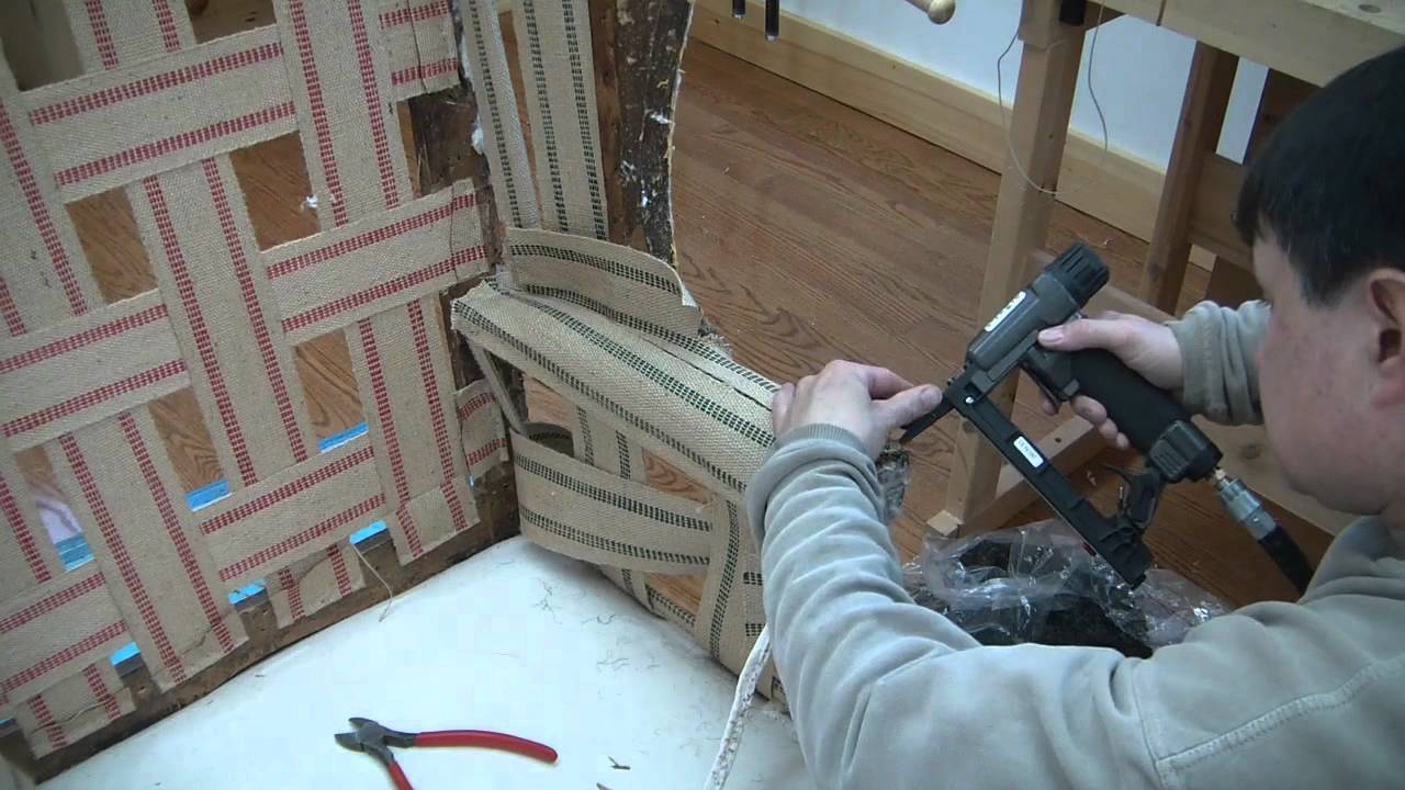 How To Reupholster A Wing Chair pt13