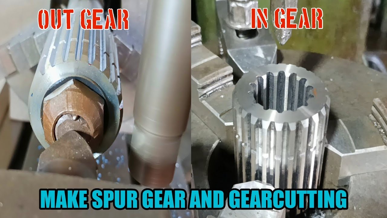 Spur Gear Cutting | Outer Gear and Inner Gear | Pembuatan Roda Gigi Lurus Luar dan Dalam