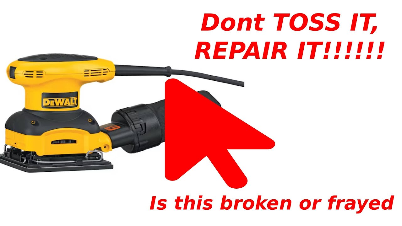 Dewalt sander cord repair wire repair broken cord household appliance repair