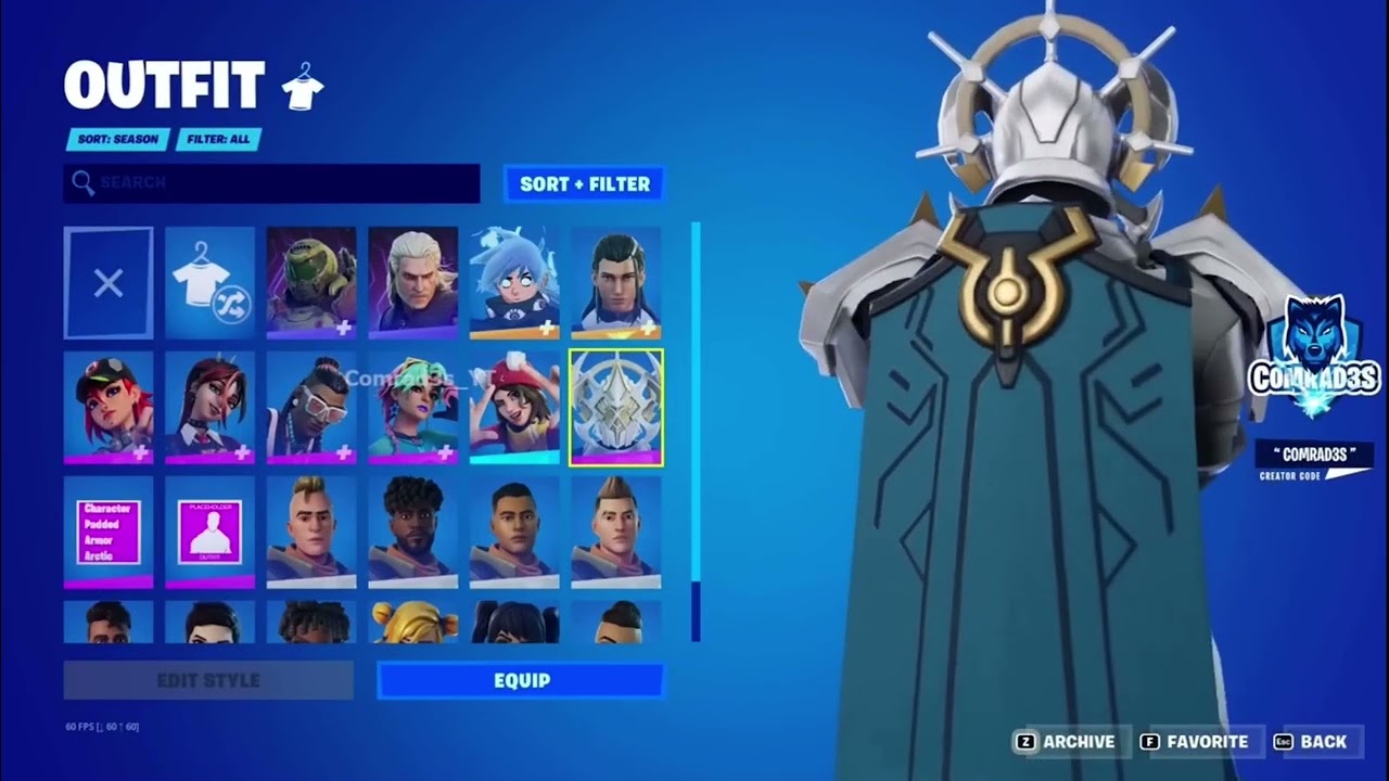 Fortnite TBD “The Ageless Champion” Skin showcase