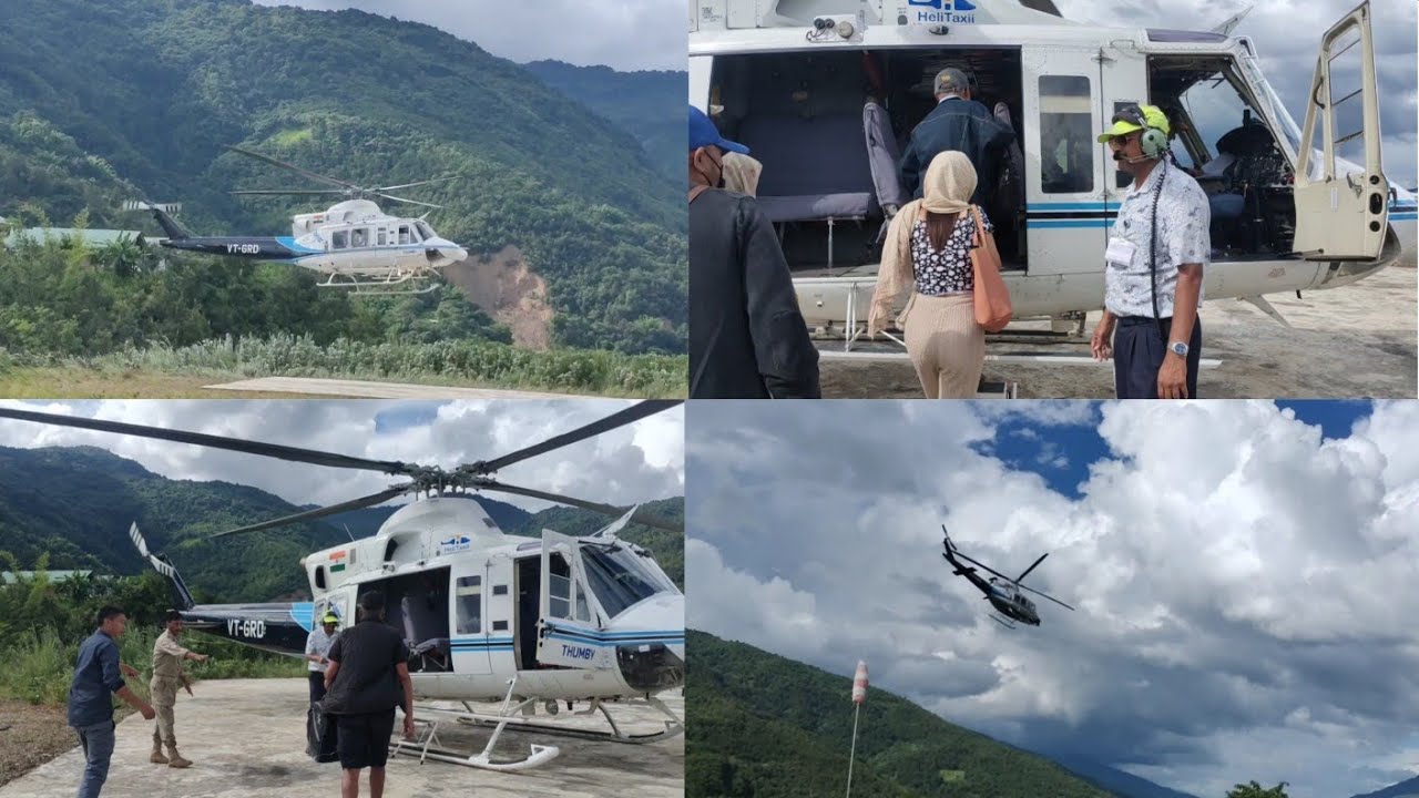 HELICOPTER SERVICE FROM DIMAPUR TO NOKLAK HQ😃
