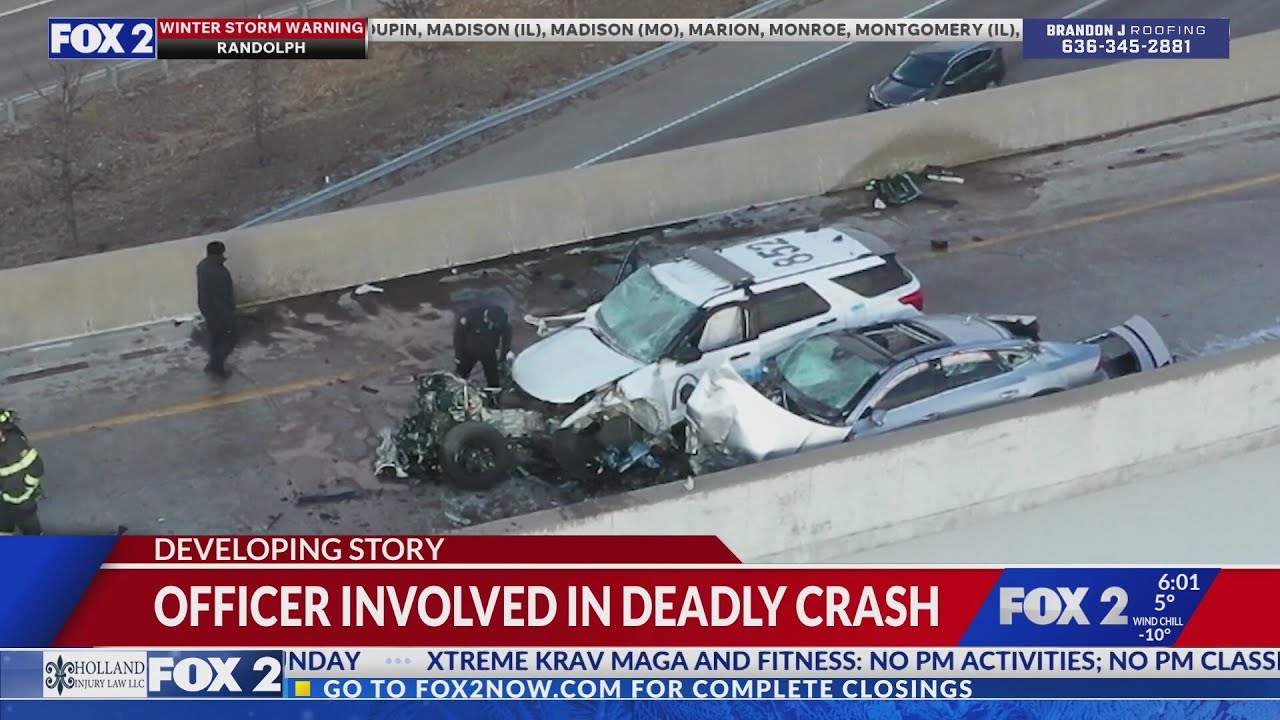 2 dead, officers hurt in wrong-way St. Louis County crash