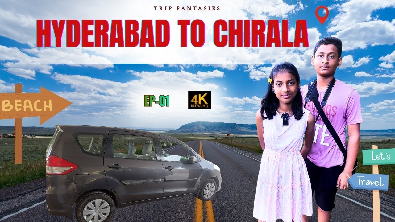 Hyderabad to Chirala Beach, Best Road Trip in 2025 | Scenic Drive, Myra Resort Stay & Drone Views!🏖️