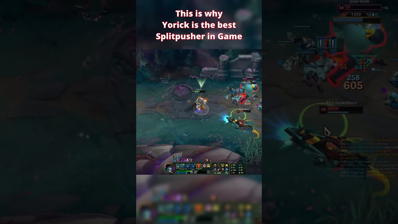 1 v 2 Outplay | This is why Yorick Top lane  is the best split pusher in League of Legends #yorick