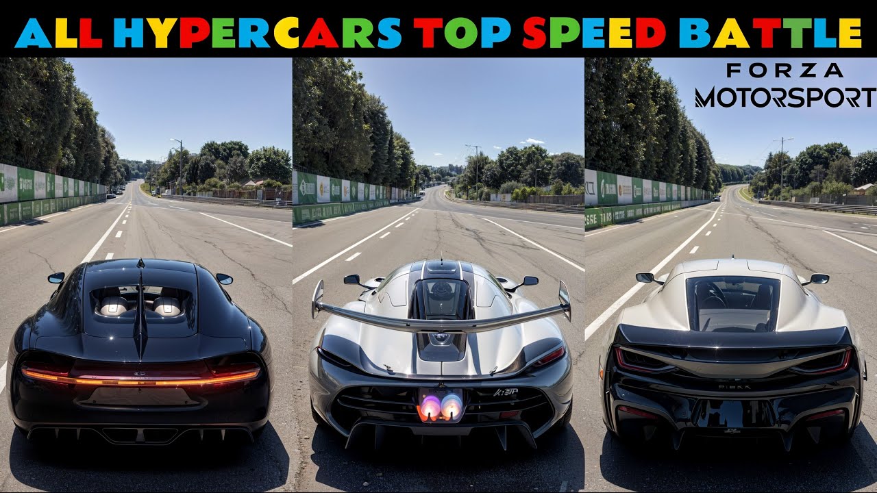 FASTEST HYPERCARS SPEED BATTLE | FORZA MOTORSPORT 8 * 2025 * ALL HYPERCARS TOP SPEED BATTLE