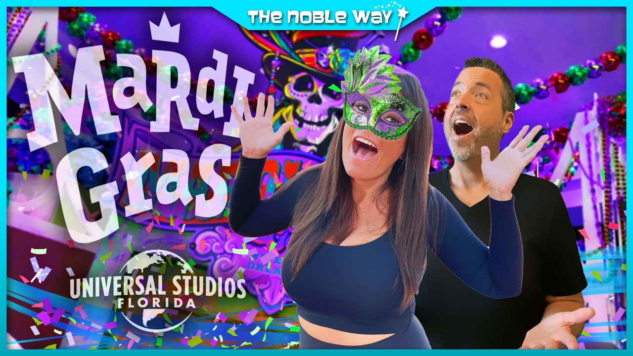 Opening Day Mardi Gras 2024 Is Insane At Universal Studios! NEW Food, Parades, Merch, Beads, & More!