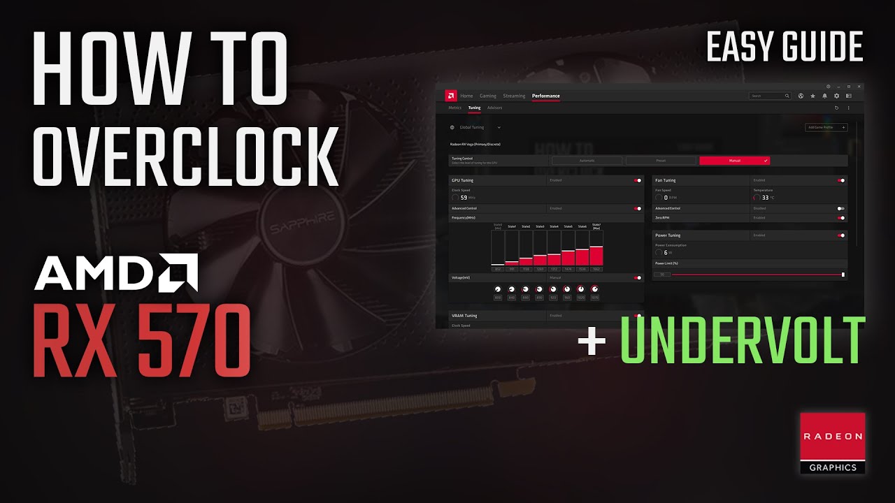 Как разогнать и понизить напряжение RX 570 | ADRENALIN 2020 Простое руководство, обучающая программа