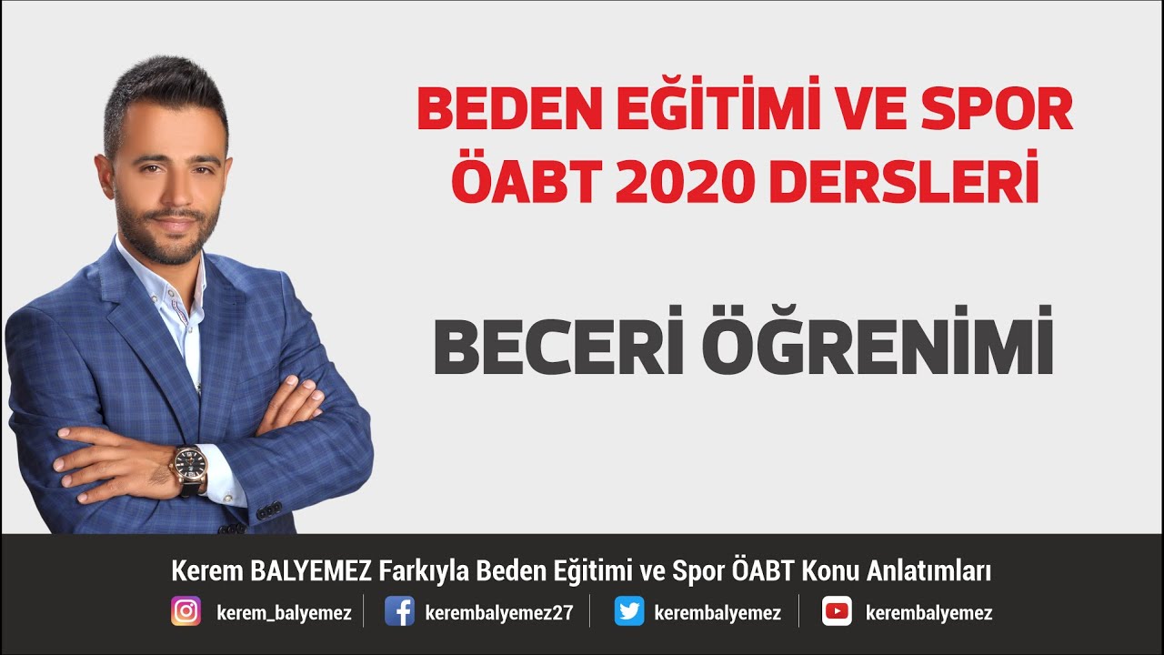 Beceri Öğrenimi Beden Eğitimi ve Spor ÖABT 2025