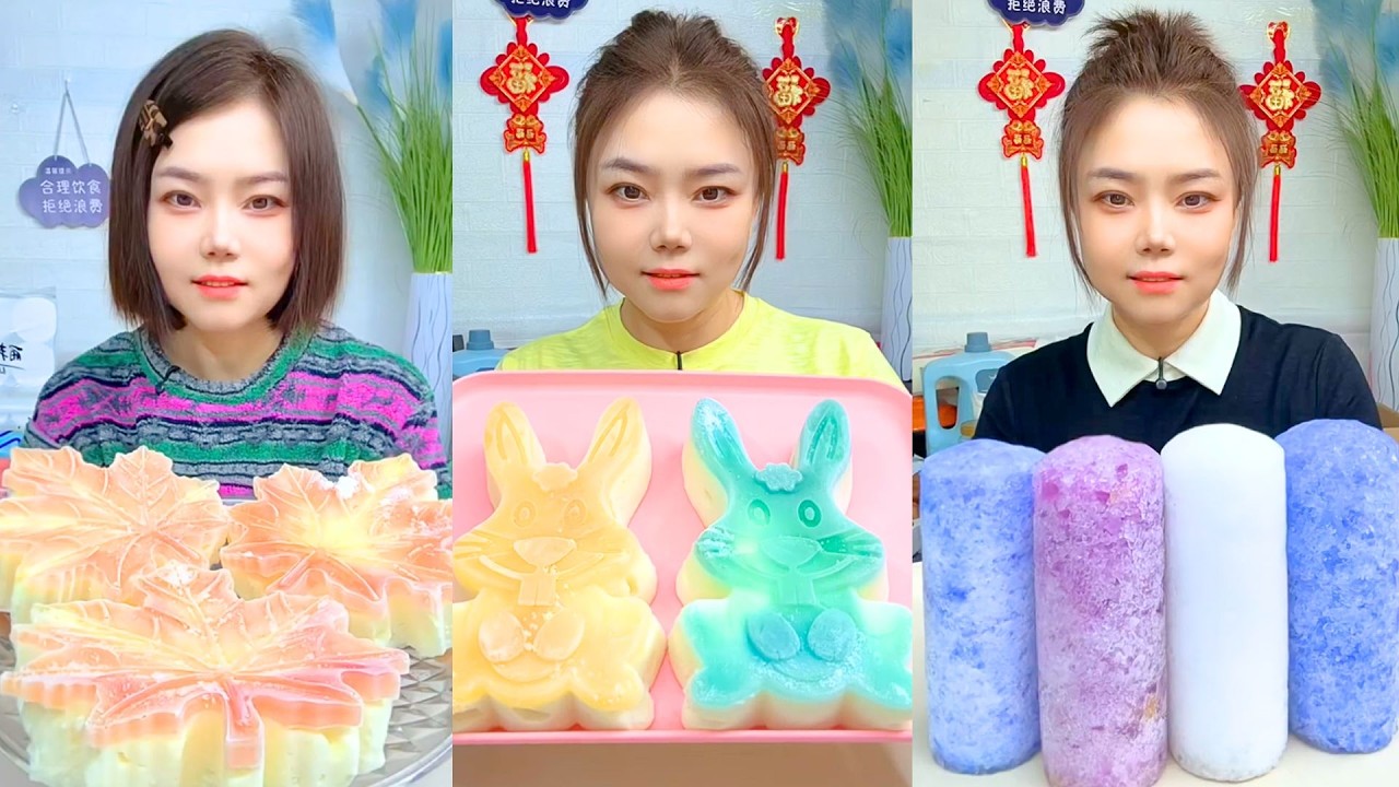 Flower Jelly Dessert Bunny Jelly Treats and Ice Rolls