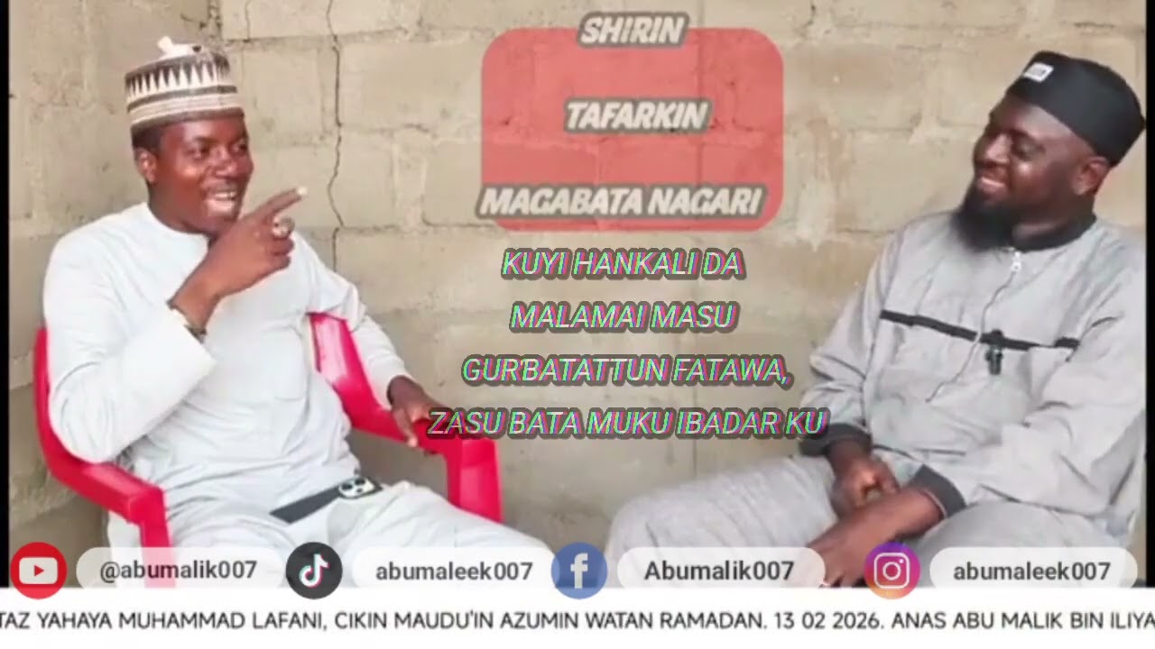 KUYI HANKALI DA MALAMAI MASU GURƁATATTUN FATAWA,ZASU BATA MUKU IBADAR KU.